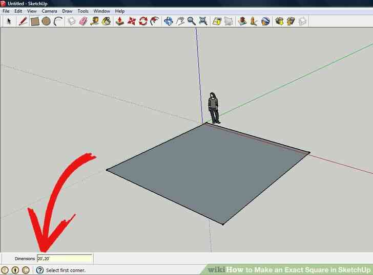 Image intitulée Faire un Carré Exact dans SketchUp à l